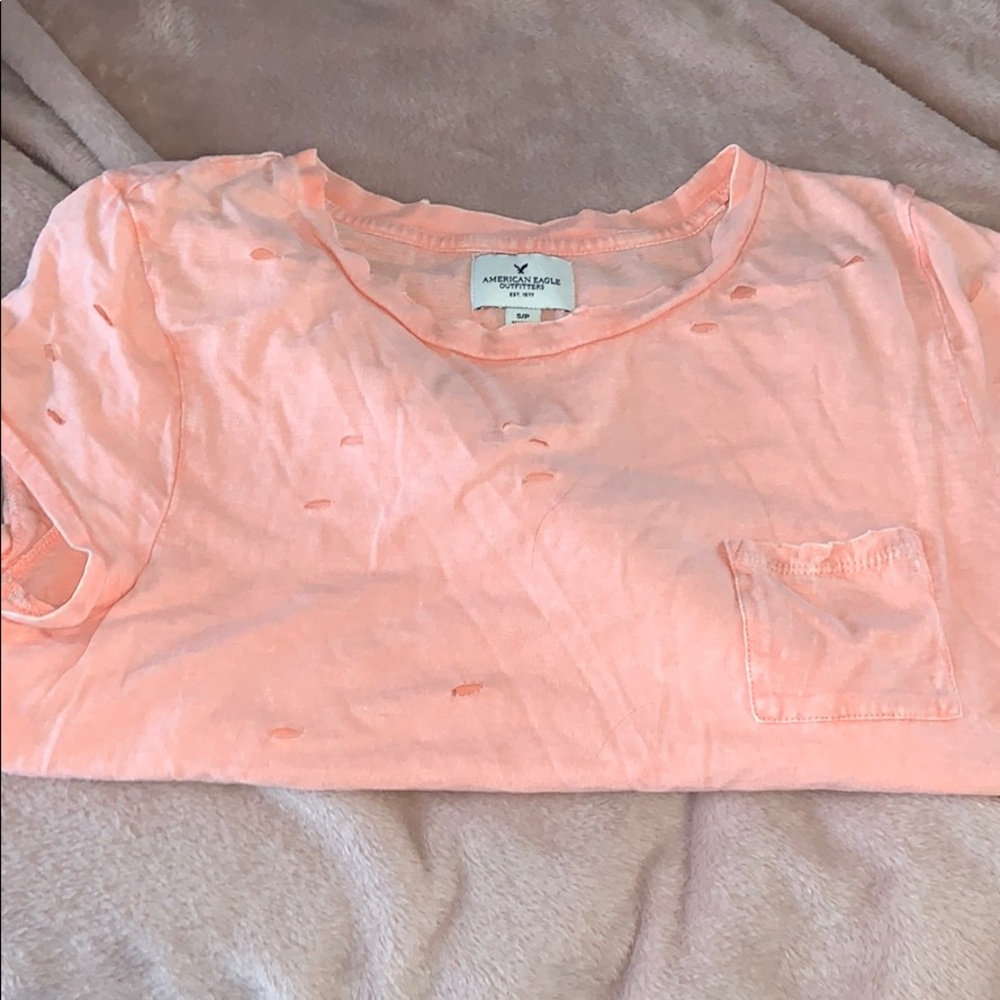 Pink hole shirt